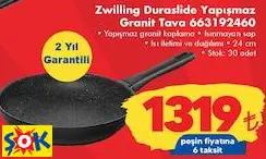 ZWİLLİNG DURASLİDE YAPIŞMAZ GRANİT TAVA 663192460